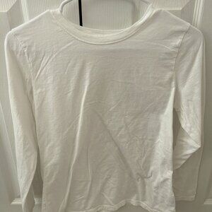 Long sleeve, white childs t shirt